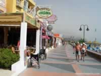 Carihuela promenade cafes, restaurants and bars