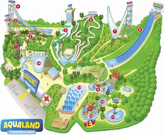Aqualand Torremolinos attraction plan