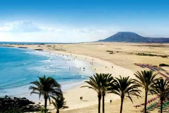 Corralejo's Grand Playa beach viewed from Riu Oliva Beach hotel